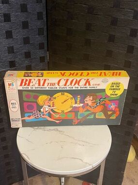 VTG 1969 Beat the Clock TV Game 1st Edition Family Fun Stunts Minute to Win It